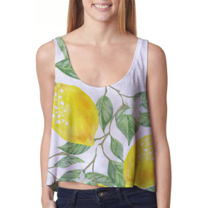 Custom Printed Sleeveless Crop Top